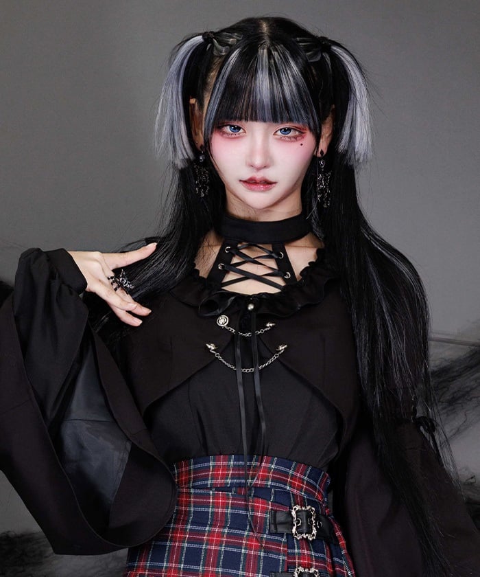 Decollete Lace-Up Blouse