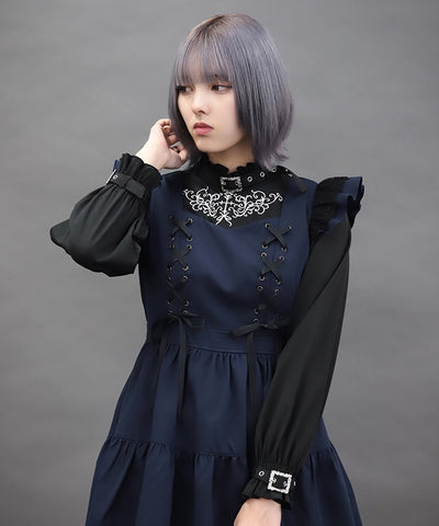 Belt Design Embroidery Blouse