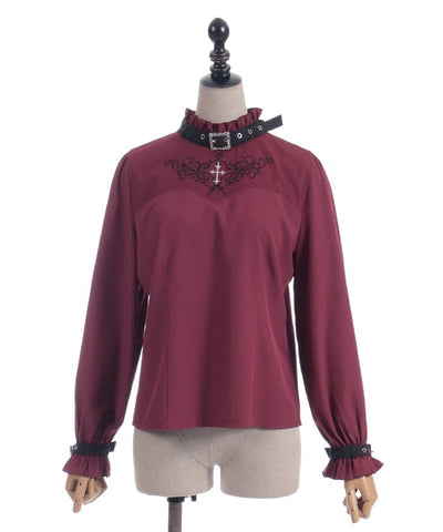 Belt Design Embroidery Blouse