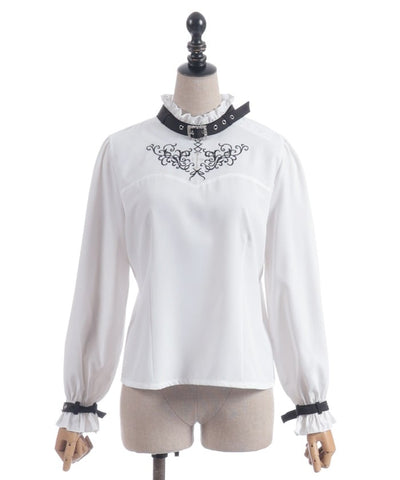 Belt Design Embroidery Blouse
