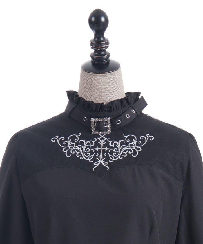 Belt Design Embroidery Blouse