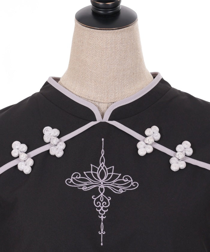 Lotus Embroidery Chinese Blouse (Time-limited Price)