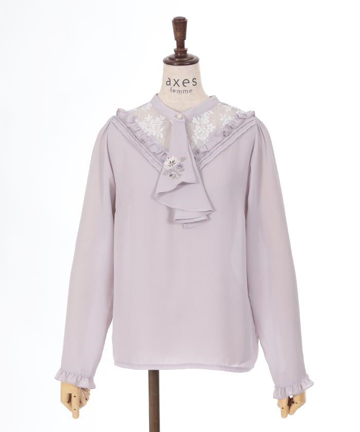 Cosmos Embroidery Blouse Pullover