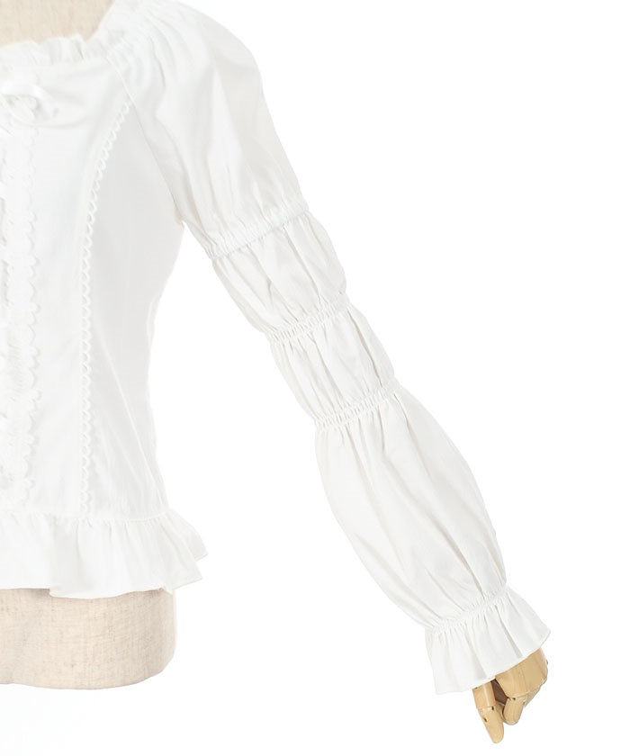 HEM WAVE BLOUSE ホワイト Grace Blouse – axes femme from JAPAN