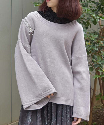 Shoulder Zip Knit