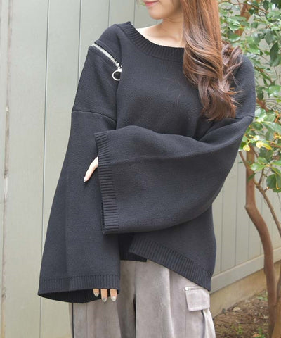 Shoulder Zip Knit