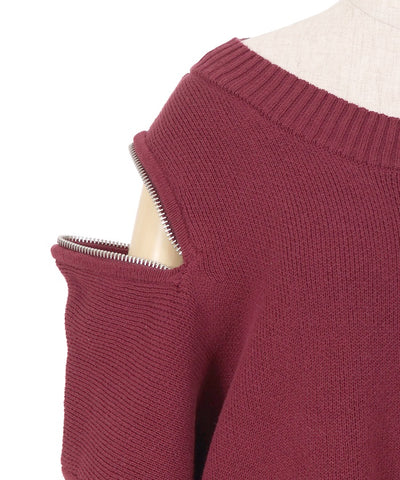 Shoulder Zip Knit