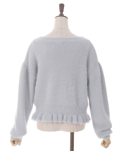 Lamé Blend Soft Feather Cardigan