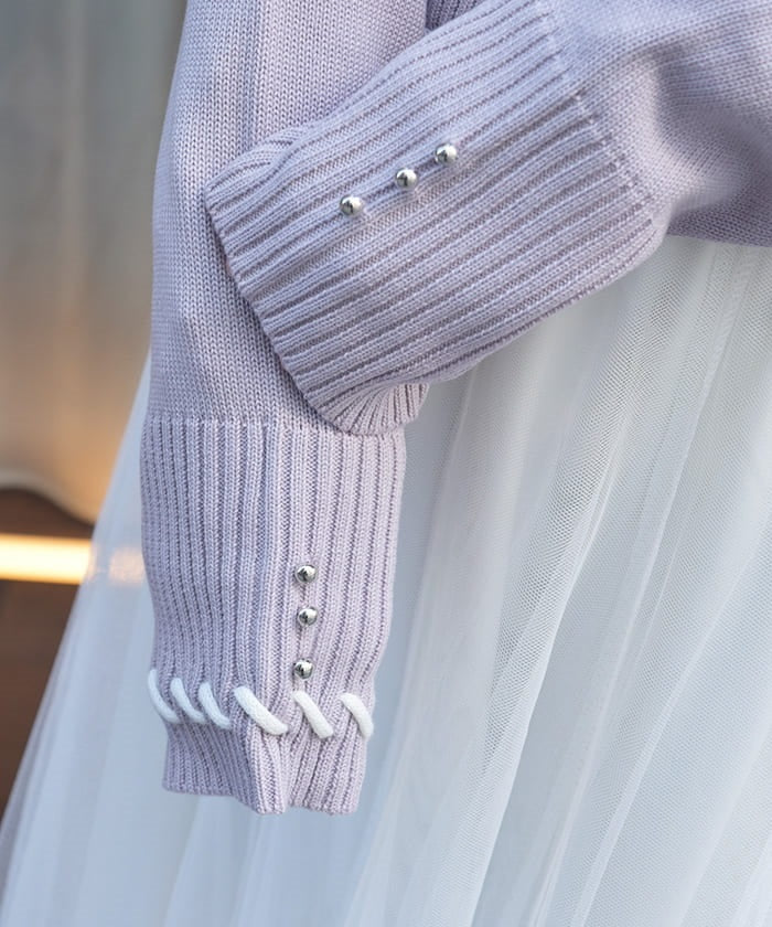 Stitch Short Cardigan with Zip