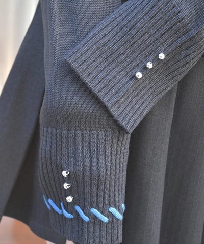 Stitch Short Cardigan with Zip