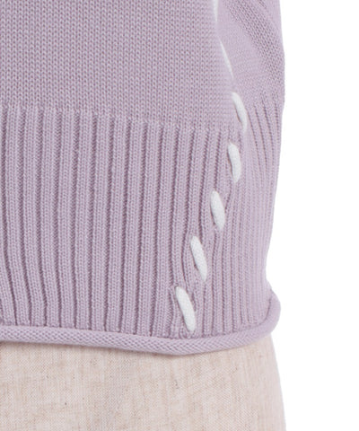 Stitch Short Cardigan with Zip