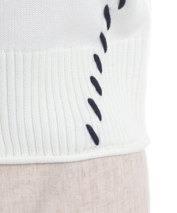 Stitch Short Cardigan with Zip