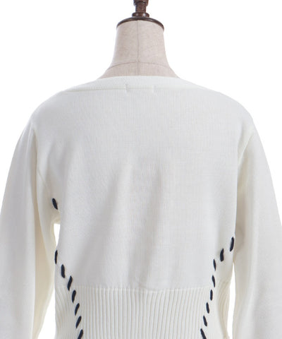 Stitch Short Cardigan with Zip