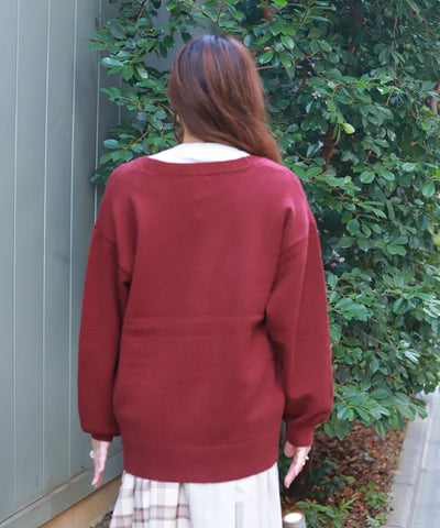 Butterfly Embroidery Long Knit Cardigan