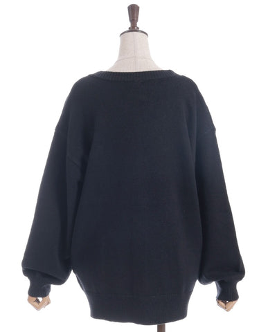 Butterfly Embroidery Long Knit Cardigan