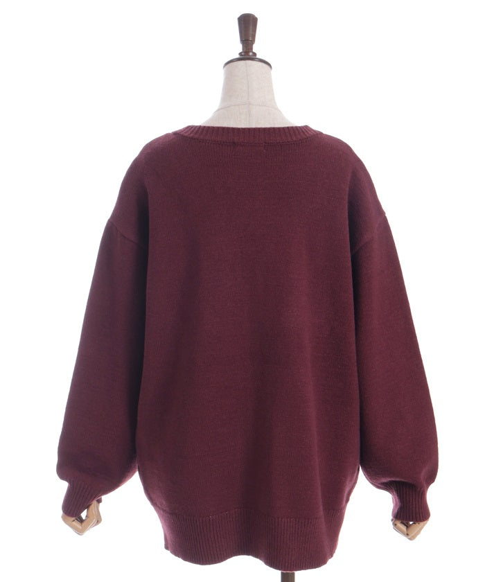 Butterfly Embroidery Long Knit Cardigan