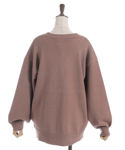 Butterfly Embroidery Long Knit Cardigan