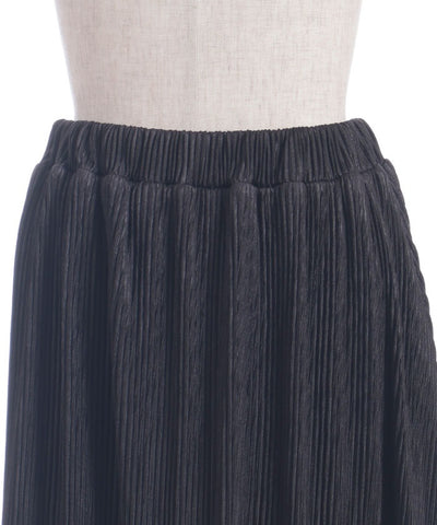 Cut-and-Sewn Pleated Frill Skirt