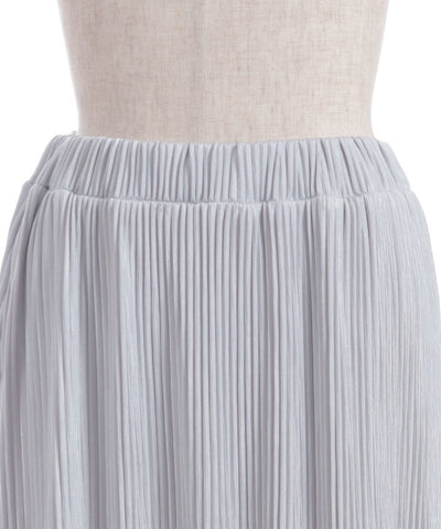 Cut-and-Sewn Pleated Frill Skirt