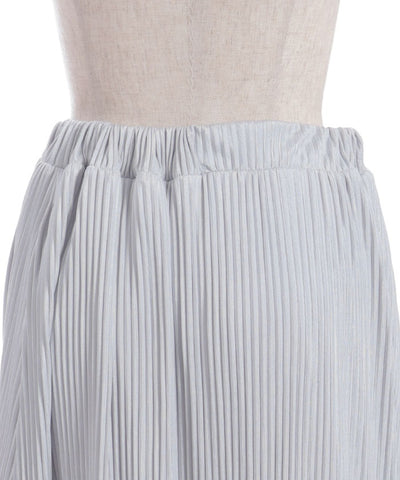 Cut-and-Sewn Pleated Frill Skirt