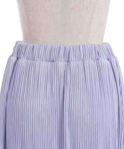 Cut-and-Sewn Pleated Frill Skirt