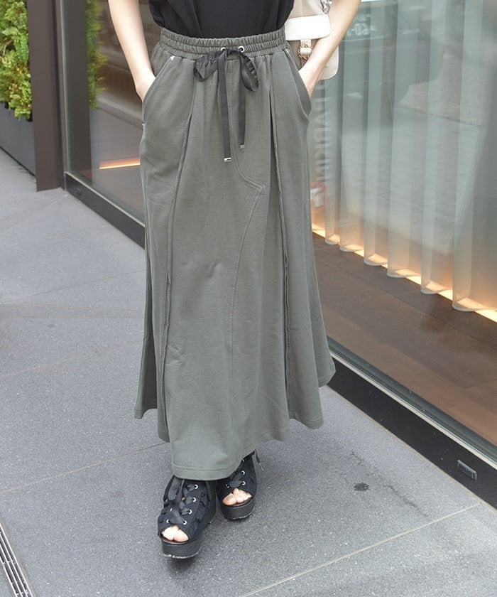 Panel Sweat Mermaid Skirt