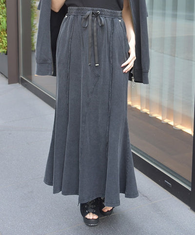 Panel Sweat Mermaid Skirt