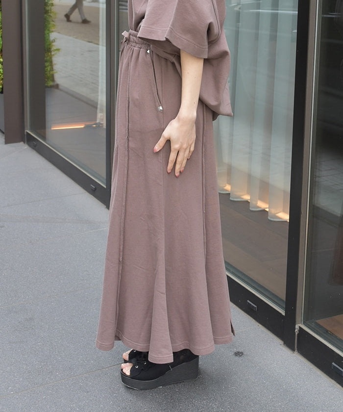 Panel Sweat Mermaid Skirt
