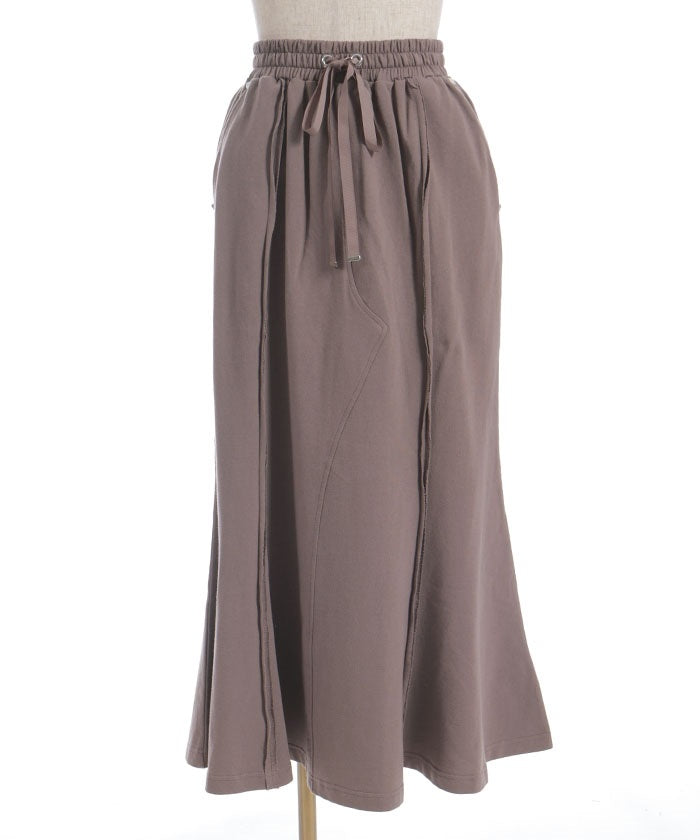 Panel Sweat Mermaid Skirt