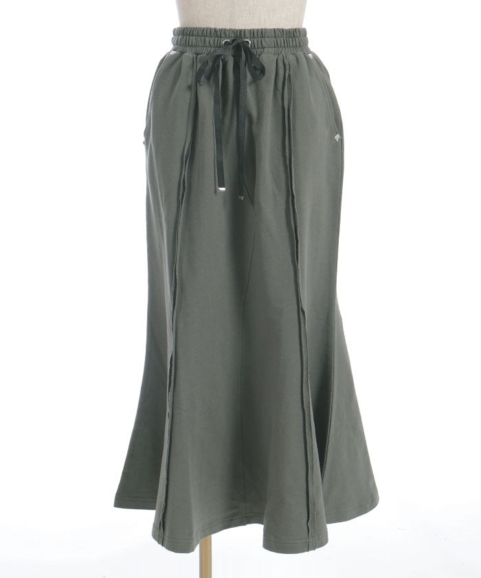 Panel Sweat Mermaid Skirt