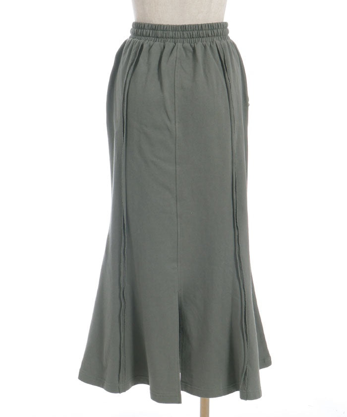 Panel Sweat Mermaid Skirt