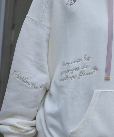 Random Paris Embroidery Hoodie