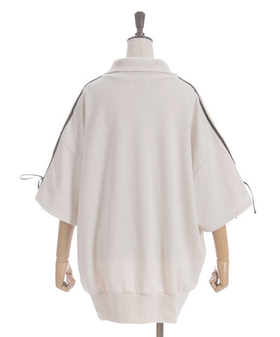 Ribbon Line Zip Sweatshirt