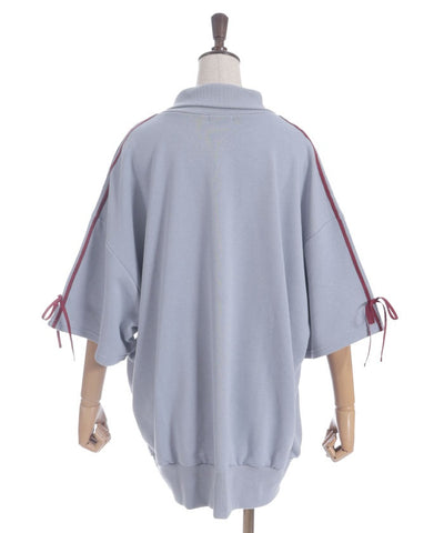 Ribbon Line Zip Sweatshirt