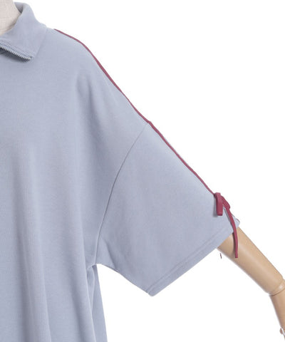 Ribbon Line Zip Sweatshirt