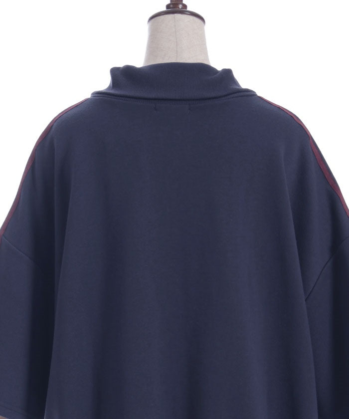 Ribbon Line Zip Sweatshirt