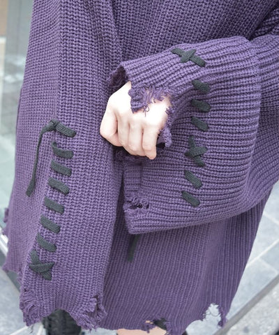 Long Stitch Damage Knit