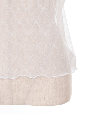 Ribbon Tulle Sheer Top