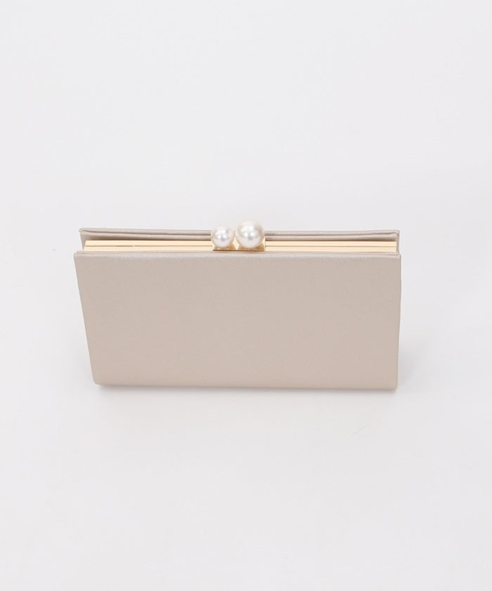 Pearl Metal Parts Clutch Bag