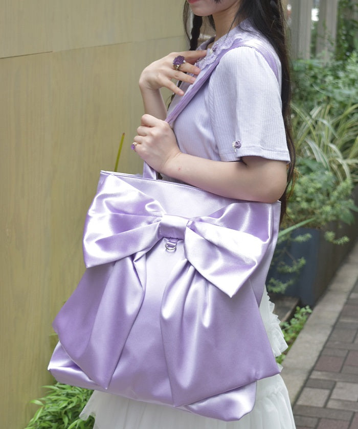 Vertical Big Ribbon Tote – axes femme from JAPAN