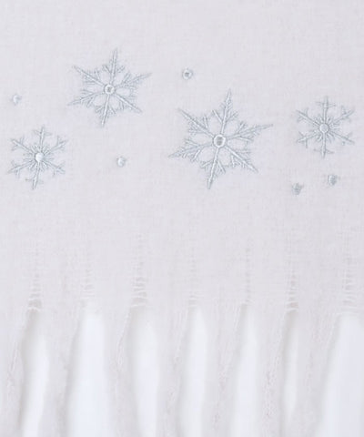 Snowflakes Embroidery Stoll