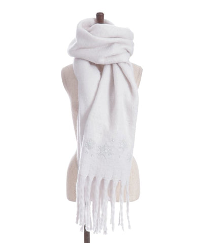 Snowflakes Embroidery Stoll