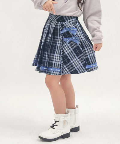 Boa Lining Ribbon Plaid Skort