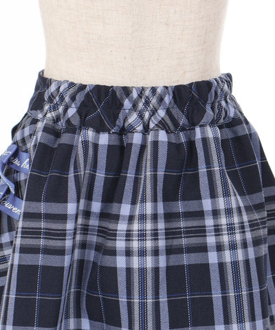 Boa Lining Ribbon Plaid Skort