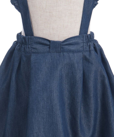 Suspenders Denim Skirt with Inner Shorts
