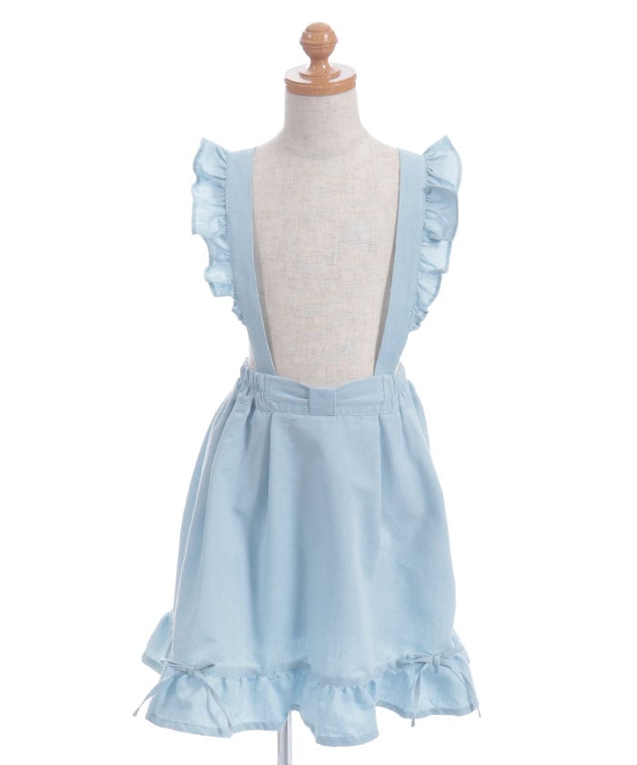 Suspenders Denim Skirt with Inner Shorts
