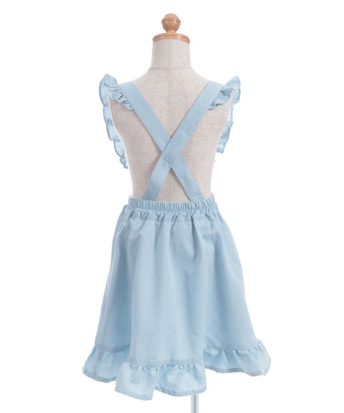 Suspenders Denim Skirt with Inner Shorts