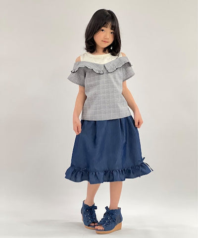 Suspenders Denim Skirt with Inner Shorts