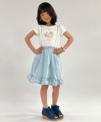 Suspenders Denim Skirt with Inner Shorts