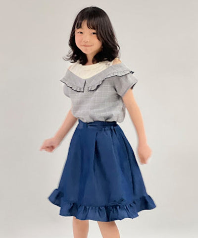 Suspenders Denim Skirt with Inner Shorts